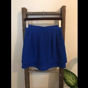 Cobalt Blue Mini Skirt